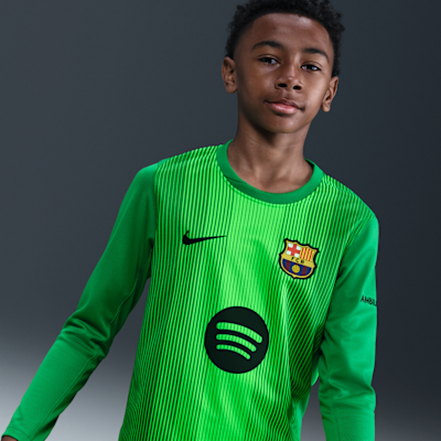 【BARCELONA】サッカー　バルサー　00's USA製　レア　起毛 F.C. Barcelona 2025/26 Stadium Goalkeeper Older Kids' Nike